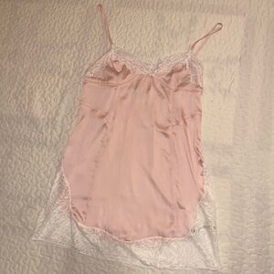 Free People pink Mini lace slip